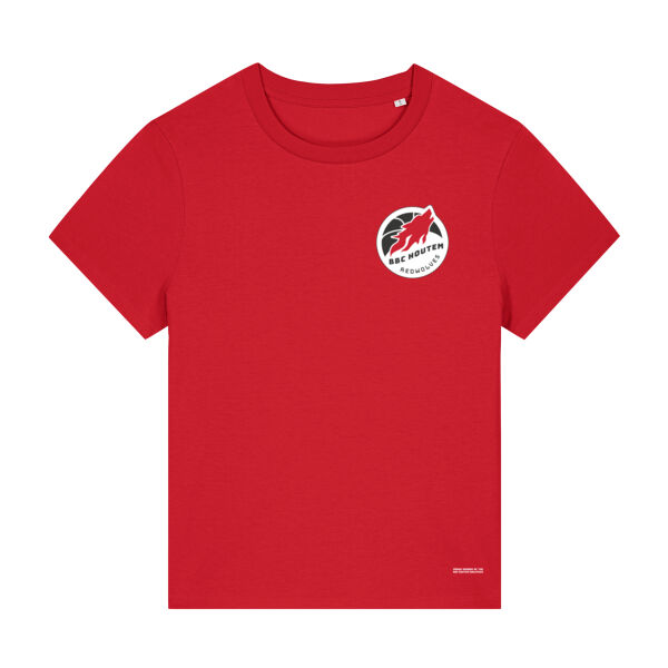 T-shirt dames - rood Thumbnail